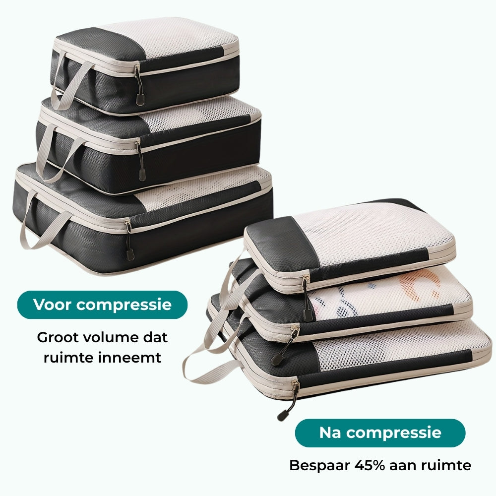 PackMate | 3-Delige Compressie Cubes Set voor Efficiënt Inpakken