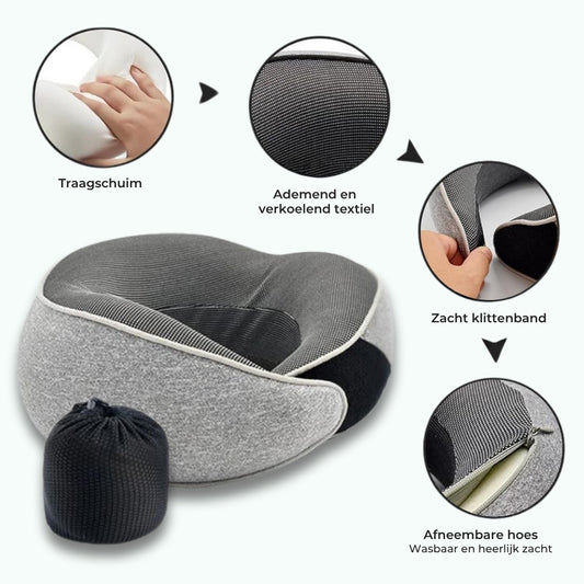 Napzy | Ergonomisch Nekkussen met Memory Foam voor Reizen & Ontspanning