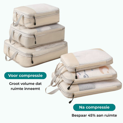 PackMate | 3-Delige Compressie Cubes Set voor Efficiënt Inpakken