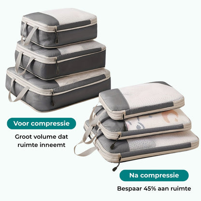 PackMate | 3-Delige Compressie Cubes Set voor Efficiënt Inpakken