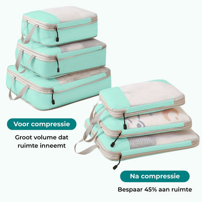 PackMate | 3-Delige Compressie Cubes Set voor Efficiënt Inpakken