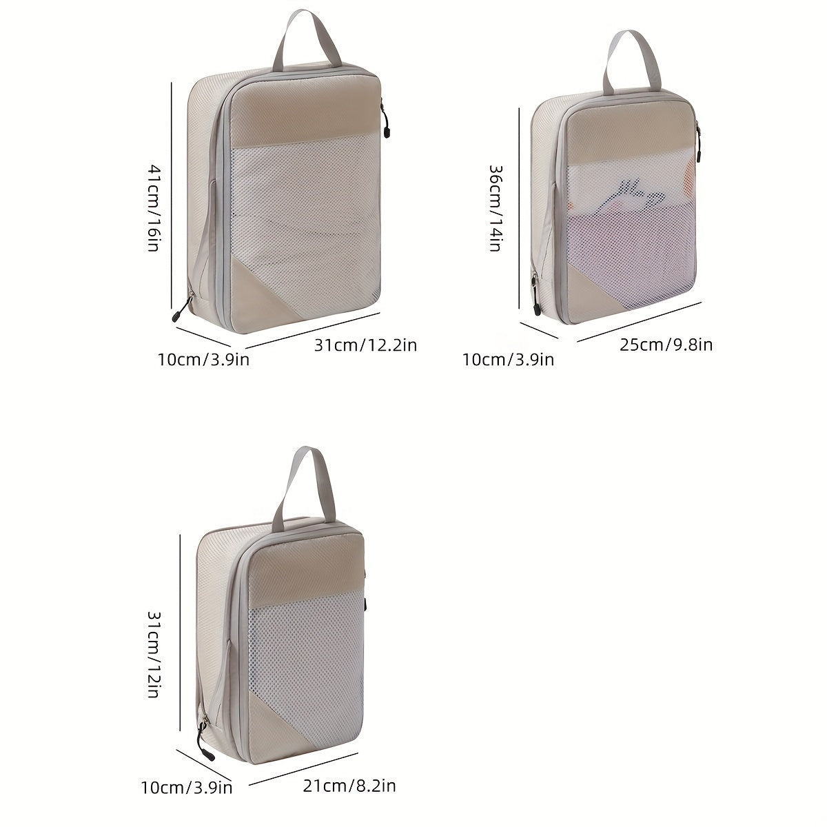 PackMate | 3-Delige Compressie Cubes Set voor Efficiënt Inpakken
