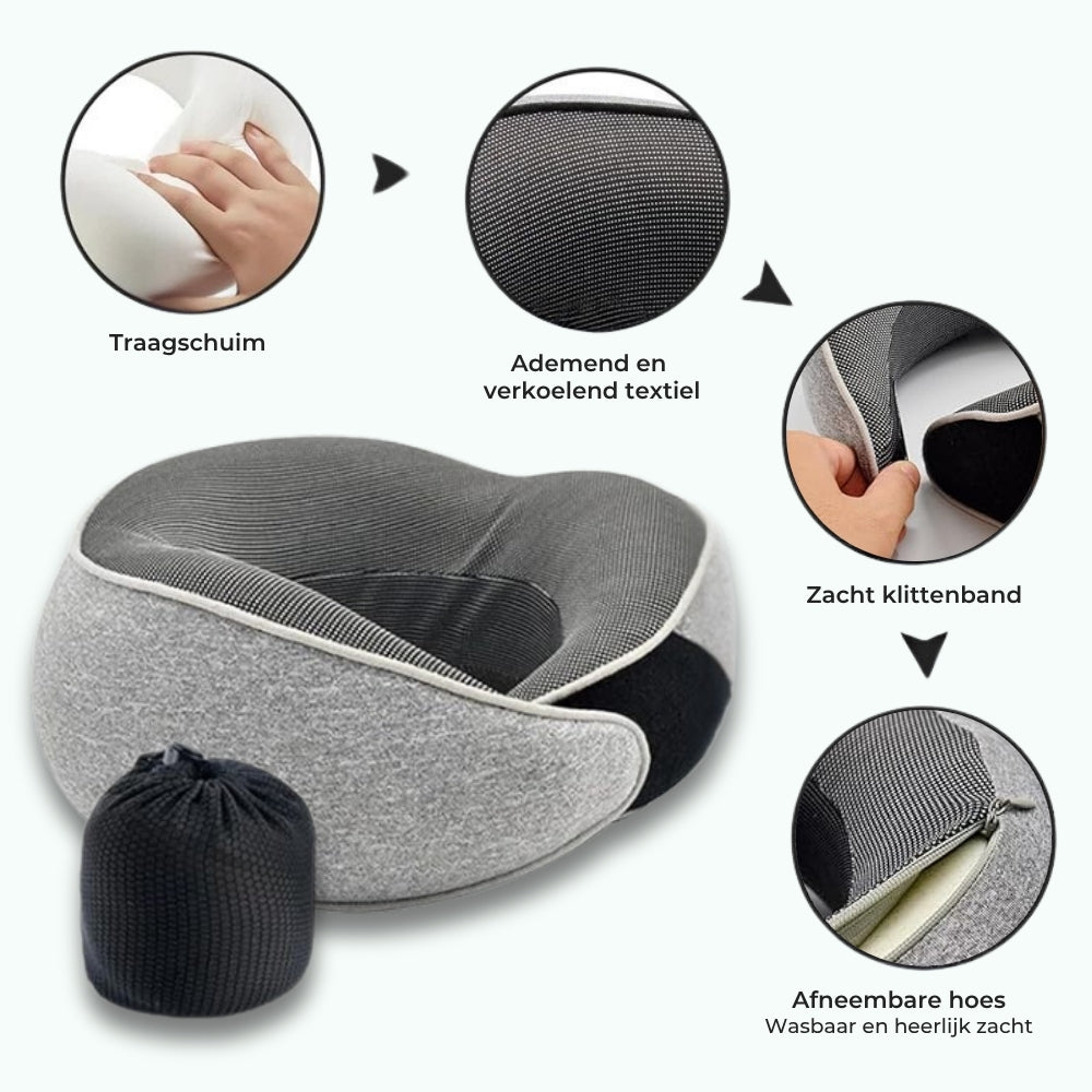 Napzy | Ergonomisch Nekkussen met Memory Foam voor Reizen & Ontspanning