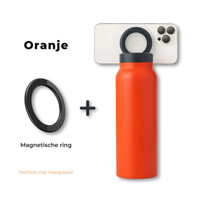 SipNWatch | 2-in-1 Waterfles met Telefoonhouder voor Reizen & Ontspanning